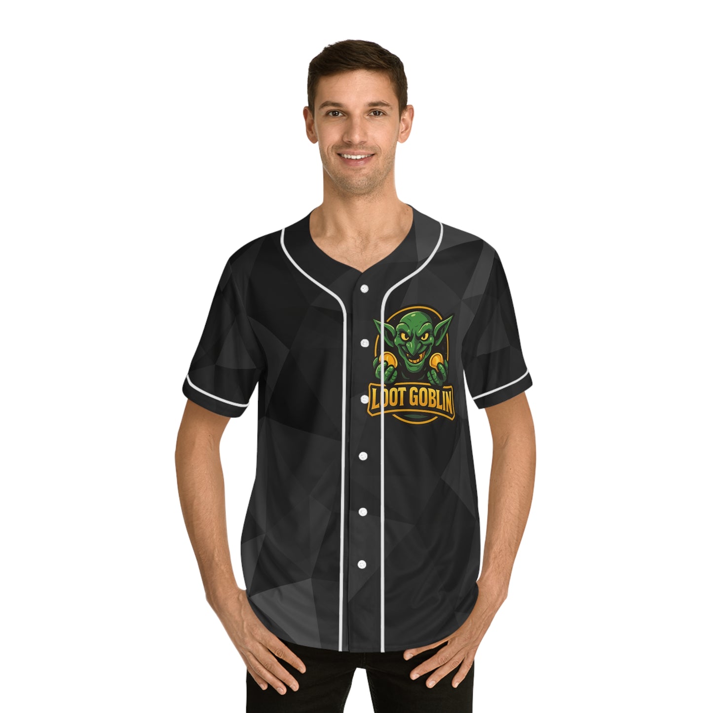 Loot Goblin Gamer Men's Baseball Jersey Retro Gaming Jersey