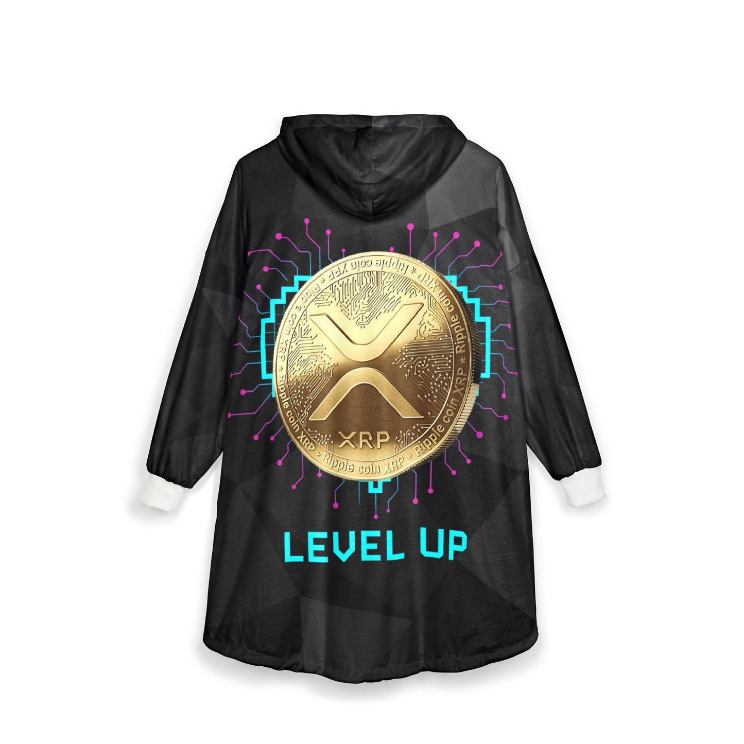 XRP Level up Crypto Unisex Hooded Blanket