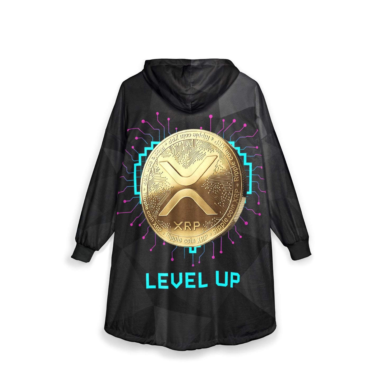 XRP Level up Crypto Unisex Hooded Blanket