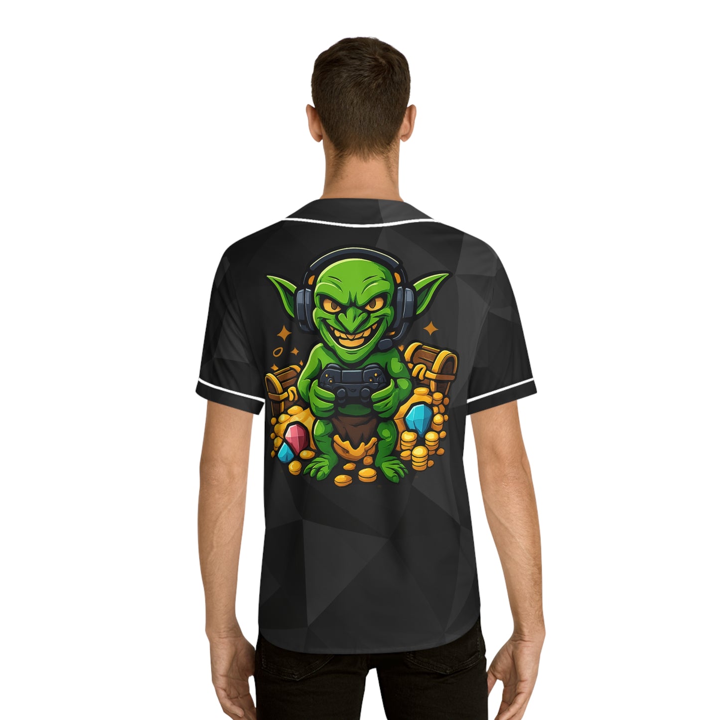Loot Goblin Gamer Men's Baseball Jersey Retro Gaming Jersey
