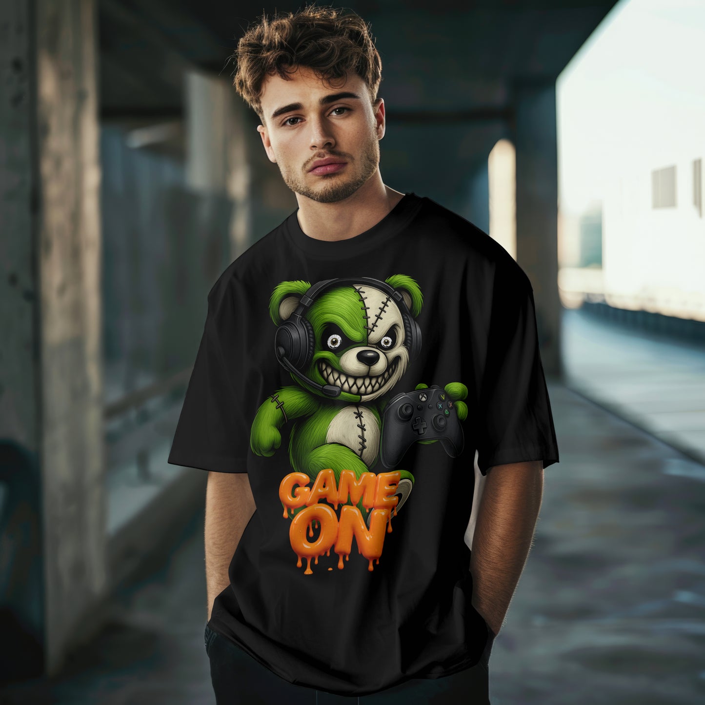 xbox gamer bear Game On Unisex Softstyle T-Shirt