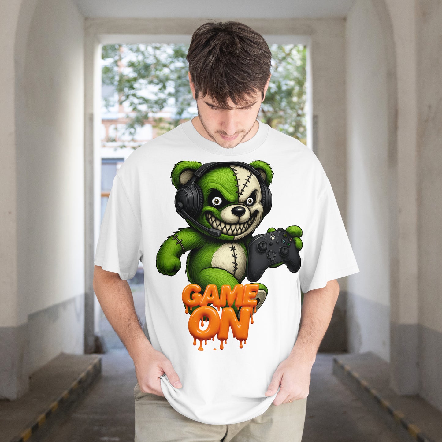 xbox gamer bear Game On Unisex Softstyle T-Shirt