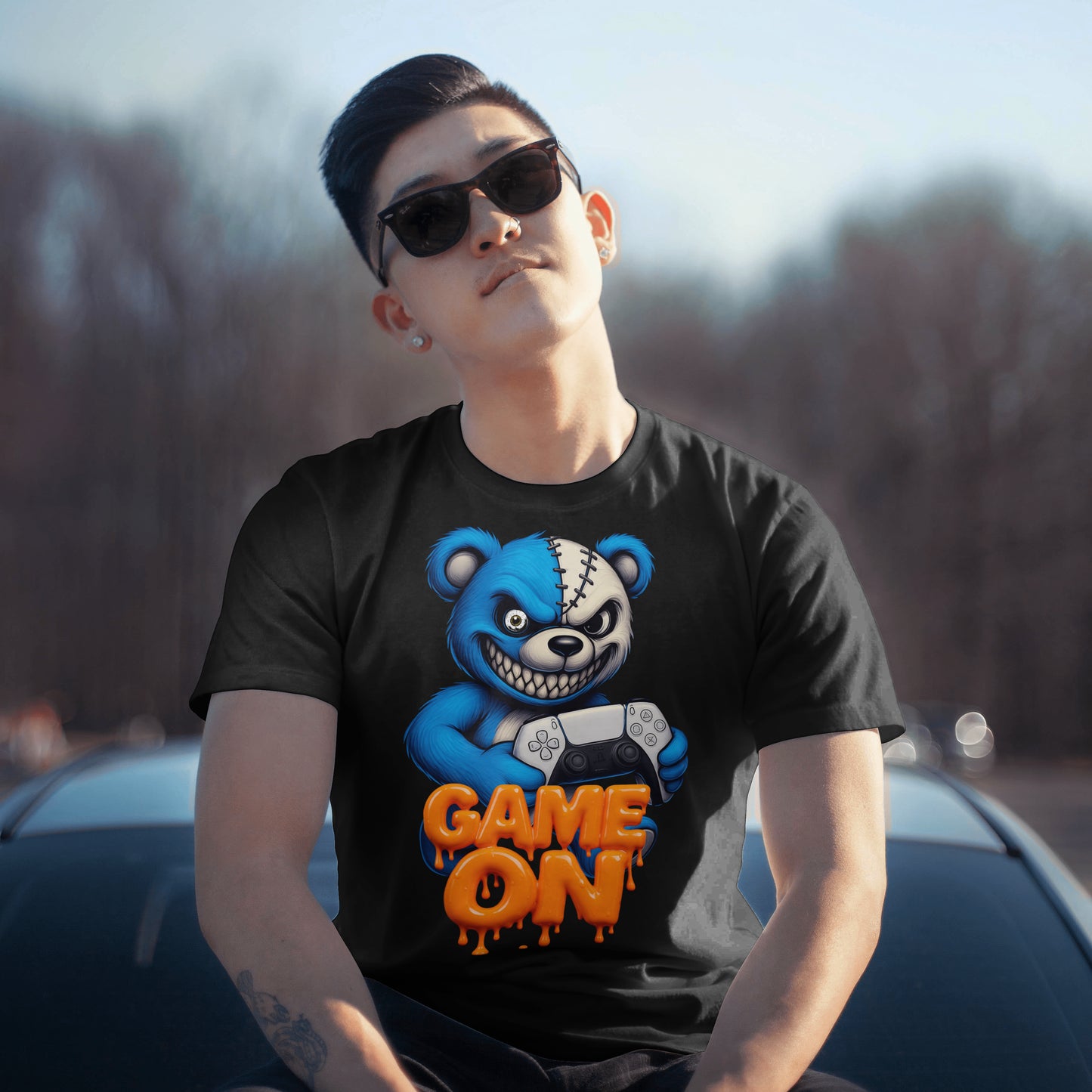 ps5 Gaming Bear T-Shirt | Unisex Graphic Tee for Gamers