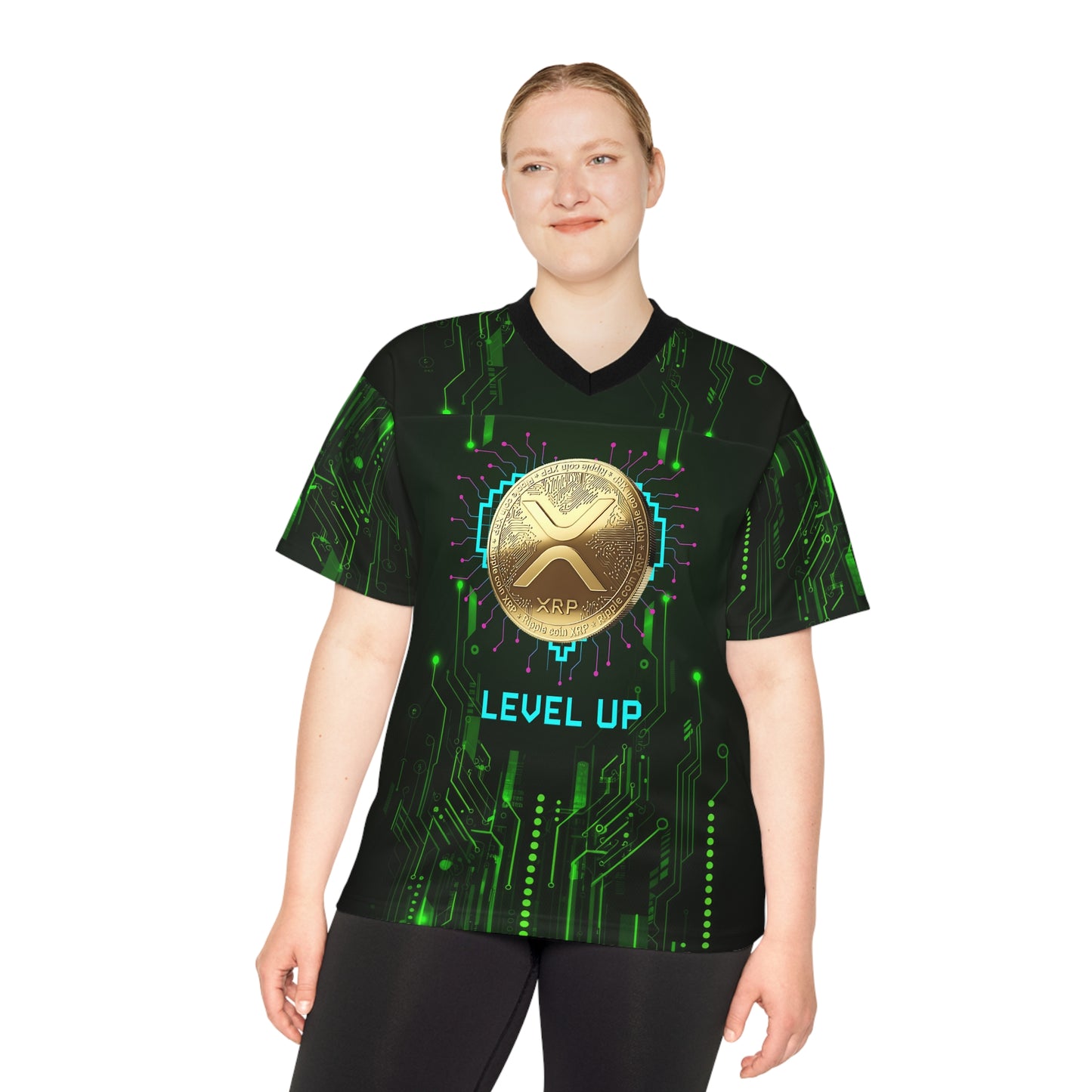 Gamer Unisex Football Jersey , xrp Level Up and Loot Goblin designs