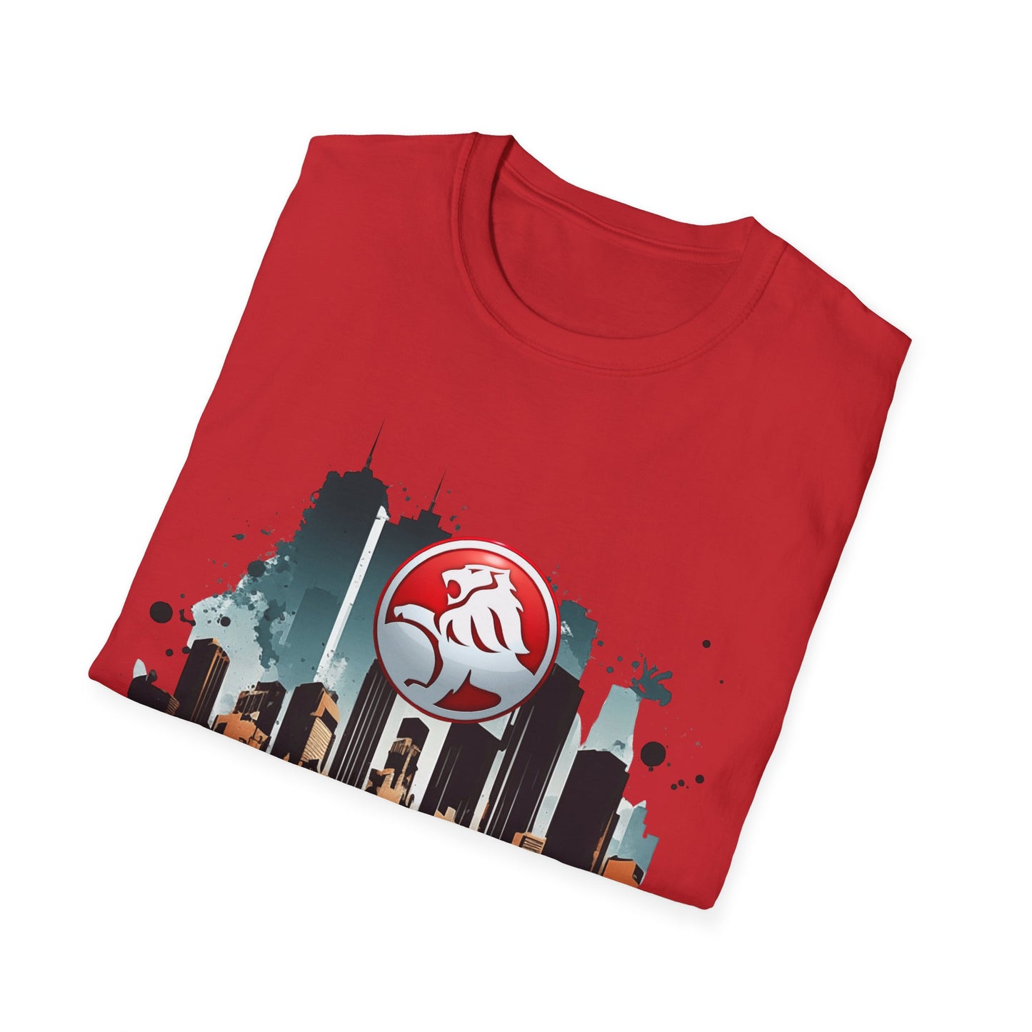 red hsv commodore garage style unisex soft tee