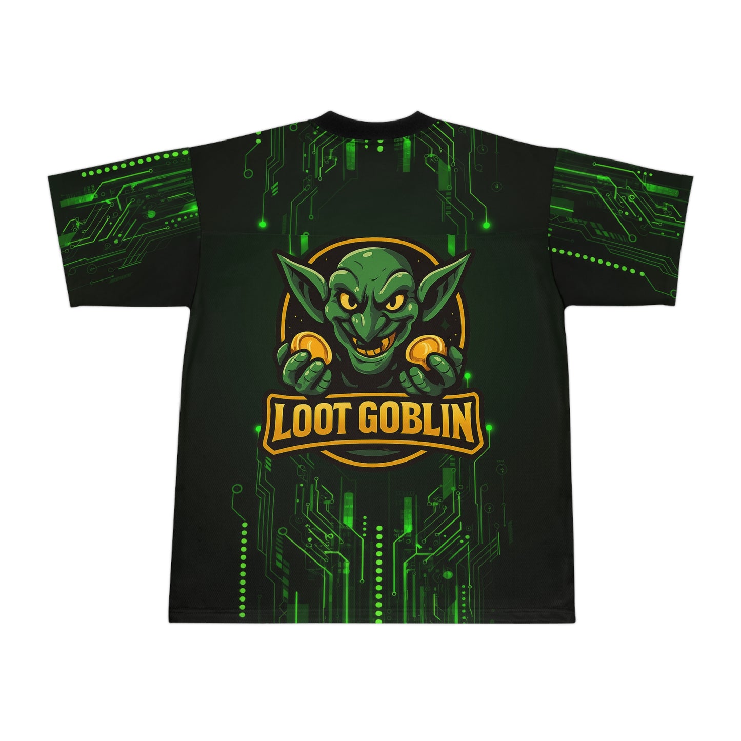 Gamer Unisex Football Jersey , xrp Level Up and Loot Goblin designs