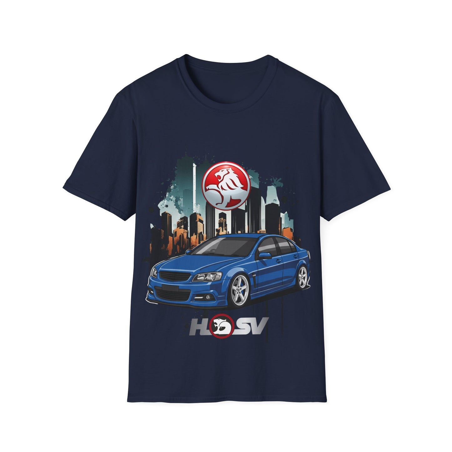 hsv commodore blue garage style tee unisex