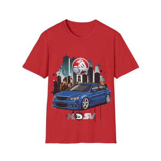hsv commodore blue garage style tee unisex