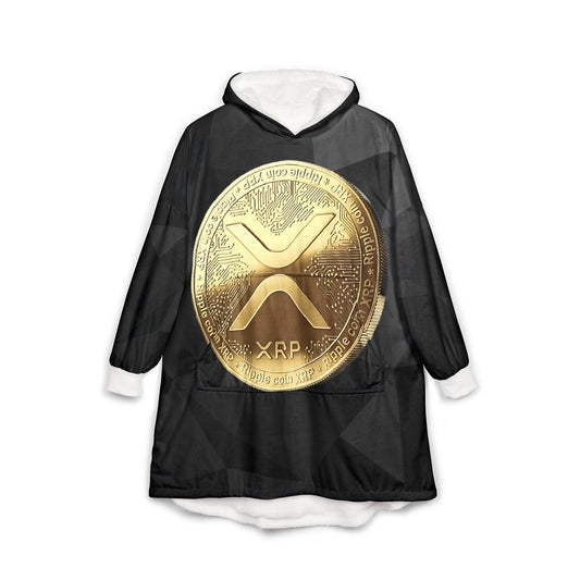 XRP Level up Crypto Unisex Hooded Blanket