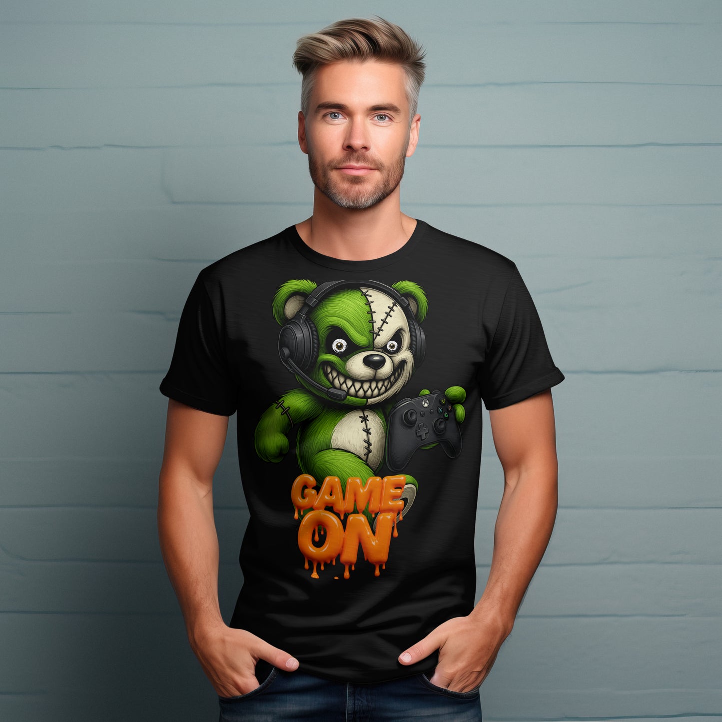 xbox gamer bear Game On Unisex Softstyle T-Shirt